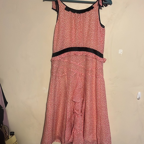 ♥️ MARC JACOBS ♥️ 💯 Silk Sleeveless Dress White & Red Polka Dot Ruffles 2 XS - Picture 7 of 9